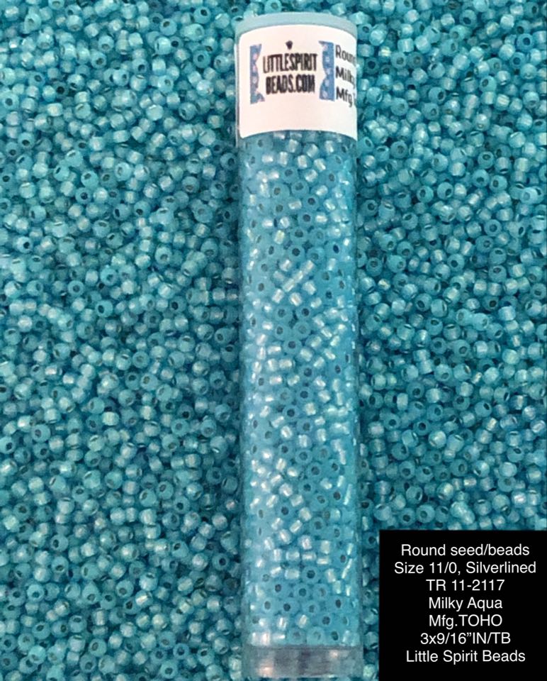 Silverline round size 11/0 beads.